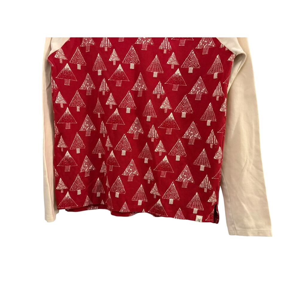 Burts Bees Baby 2 Piece Red Pajamas Organic Cotton Medium Christmas Trees - Picture 4 of 12